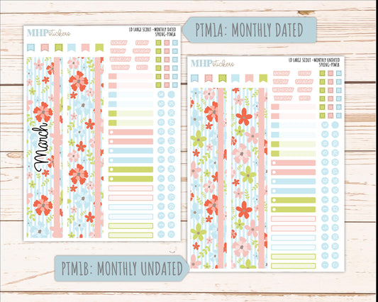MARCH 2026 Stickers for the Large Scout Planner (formerly Portrait Planner). For Laurel Denise Planners "Spring" ||PT
