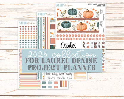 OCTOBER Stickers for the large Laurel Denise Rose Planner (Formerly Project Planner) "Pumpkins" || PP
