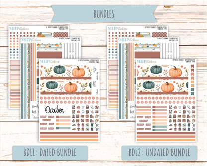 OCTOBER Stickers for the large Laurel Denise Rose Planner (Formerly Project Planner) "Pumpkins" || PP