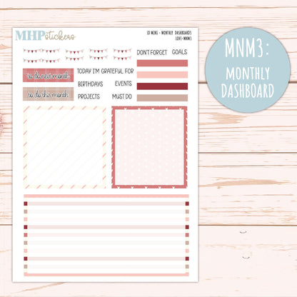 FEBRUARY 2025 Stickers for Small Horizontal & Vertical Laurel Denise Planners. (Formerly Mini Planner) "Love" || MNLV