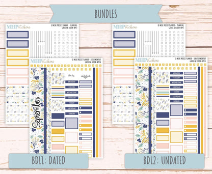 SEPTEMBER 2025 Stickers for The Rose Small Laurel Denise Planner (Formerly Mini Project Planner) "Gather and Bloom" || MPPIV
