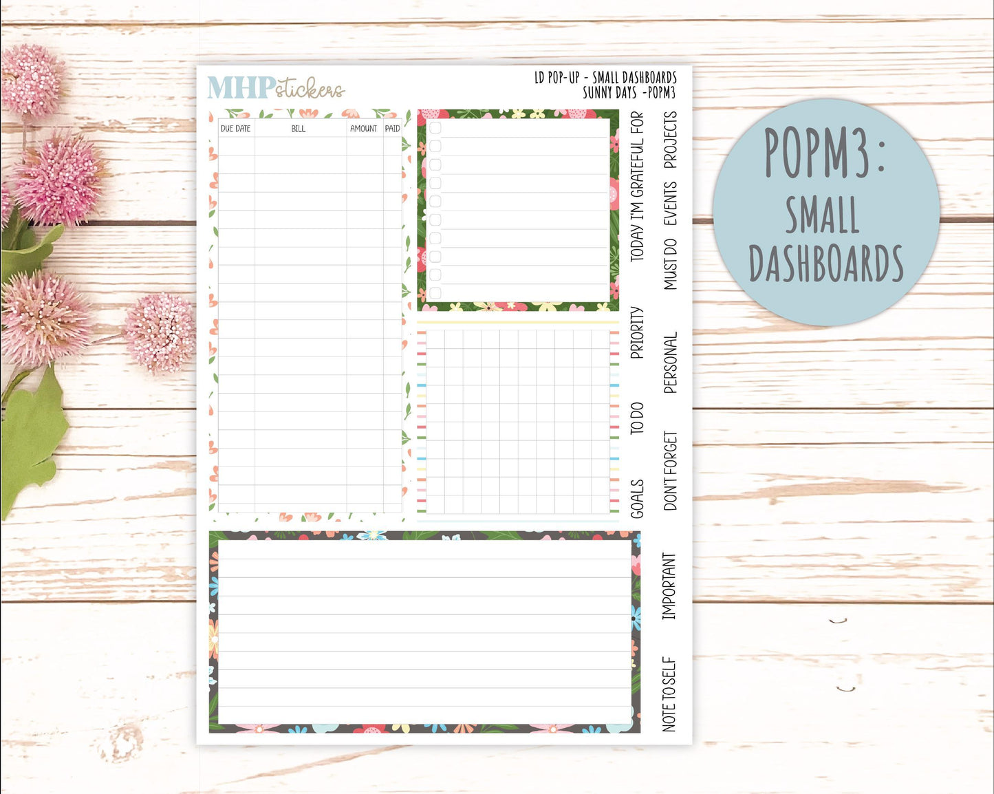 August 2025 Stickers for The Jo Laurel Denise Planner (Formerly Pop-Up Planner) "Sunny Days" || POPIV