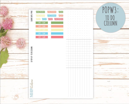 August 2025 Stickers for The Jo Laurel Denise Planner (Formerly Pop-Up Planner) "Sunny Days" || POPIV