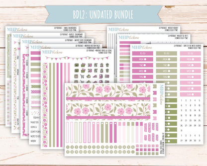 APRIL 2025 Stickers for The Scout Laurel Denise Planner (formerly Portrait Planner). "Flower Field" || PTFF