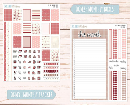 FEBRUARY 2025 Stickers for Large size Horizontal & Vertical Laurel Denise Planner. (Formerly Original or Standar Size) "Love" || OGLV