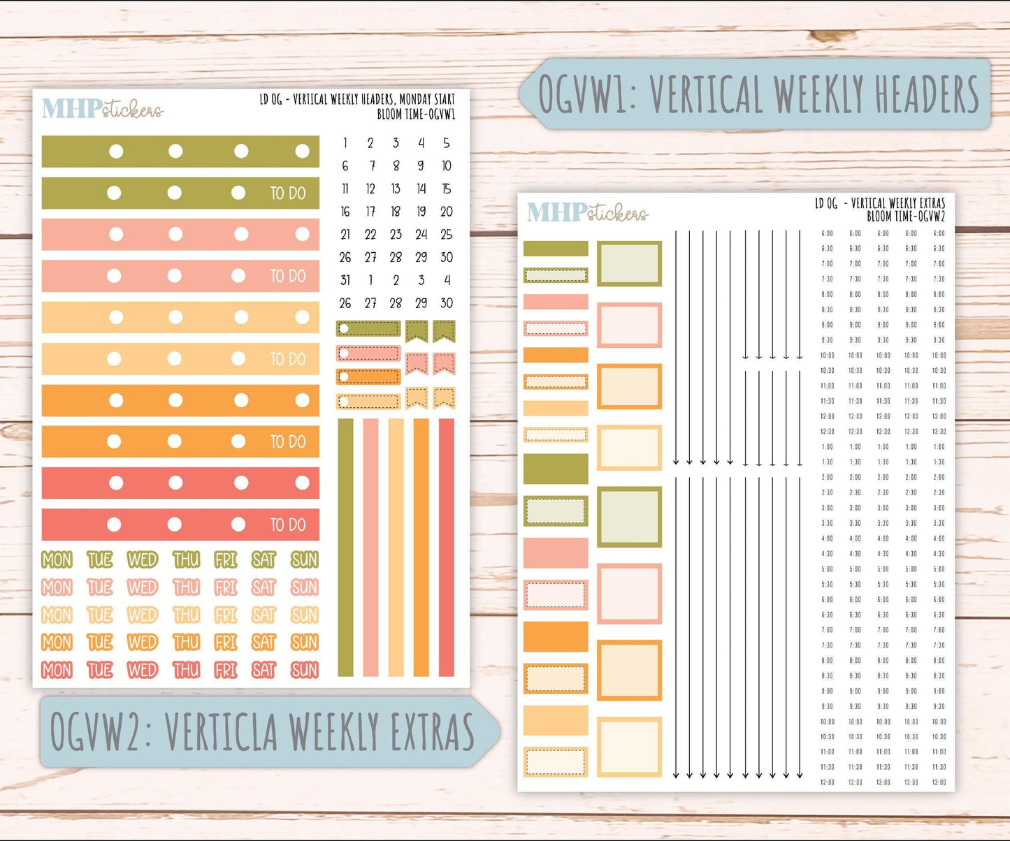 JUNE 2025 Stickers for Large size Horizontal & Vertical Laurel Denise Planner. (Formerly Original or Standar Size) "Bloom Time" || OGBT