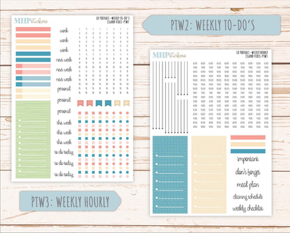 AUGUST 2025 Stickers for The Scout Laurel Denise Planner (formerly Portrait Planner). "Island Vibes" || PTIV