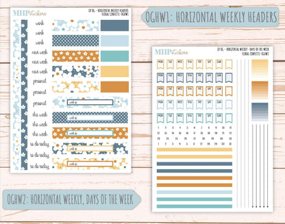 JUNE 2025 Stickers for Large size Horizontal & Vertical Laurel Denise Planners. (Formerly Original Size) "Floral Confetti" || OGFC