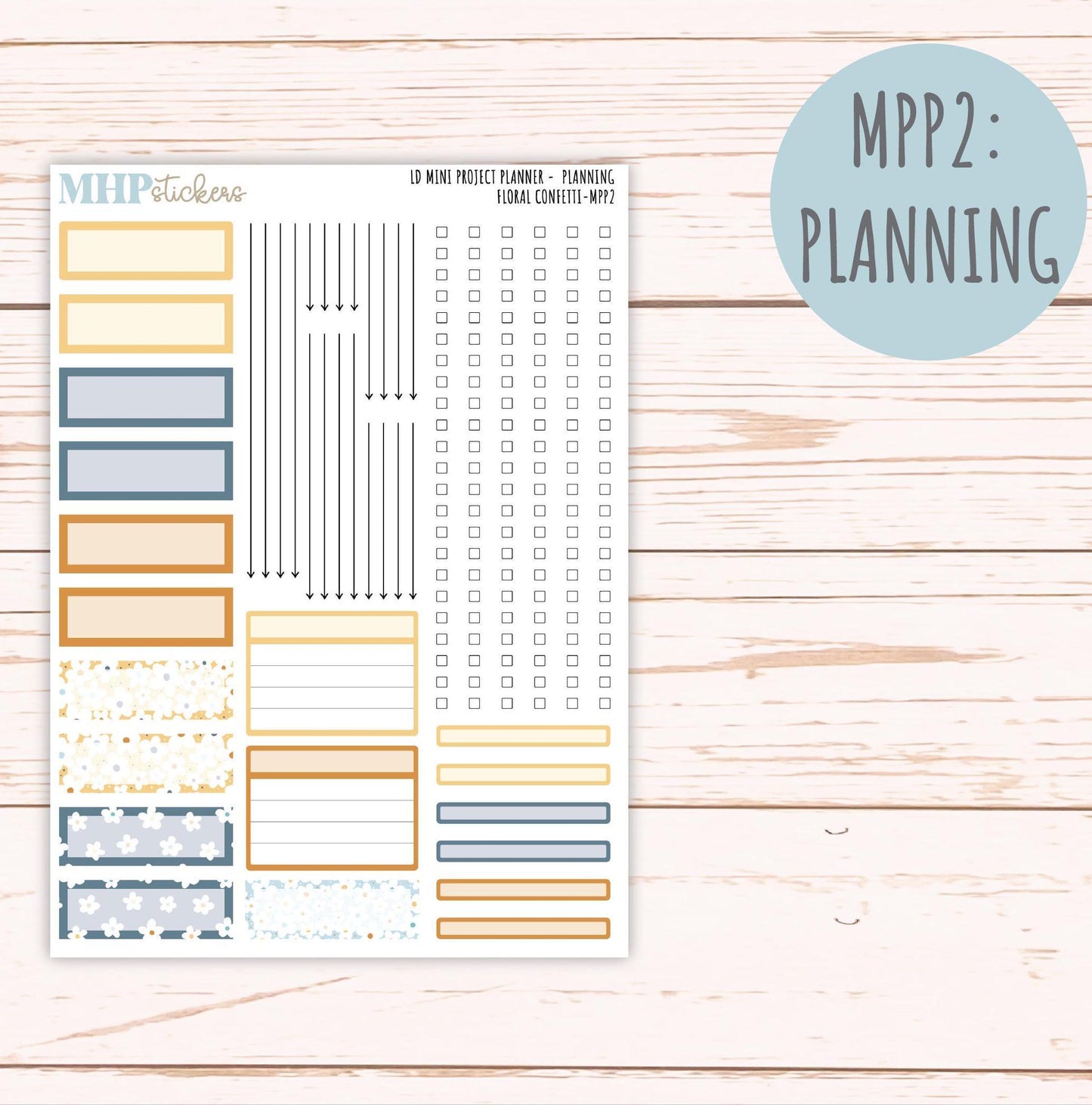JUNE 2025 Stickers for The Rose Small Laurel Denise Planner (Formerly Mini Project Planner) "Floral Confetti" || MPPFC