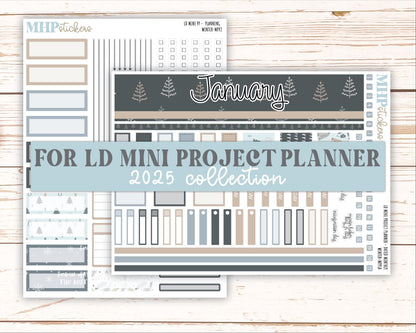 JANUARY 2025 Stickers for The Rose Small Laurel Denise Planner (Formerly Mini Project Planner) "Winter" || MPPW
