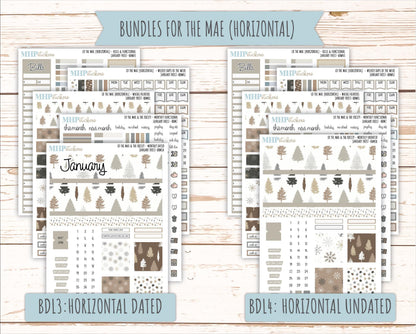 JANUARY 2026 Stickers for the Mae & Kristy Laurel Denise Planners (Book Bound Planner) "January Frost" || BB