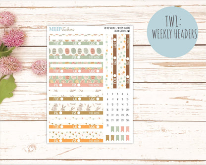 APRIL Stickers for The Valerie Laurel Denise Planner (Formerly Teacher Planner) "Easter Garden" || TC