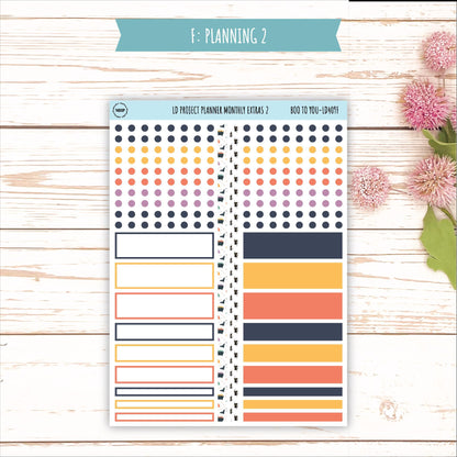 OCTOBER Stickers for The Rose Large Laurel Denise Planner (Formerly Project Planner) "Boo to You" || LD409BY