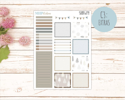 JANUARY 2026 Stickers for The Carmen Laurel Denise Planner (Simply Month Planner). "January Frost" || C