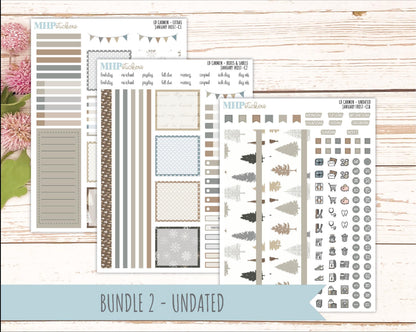 JANUARY 2026 Stickers for The Carmen Laurel Denise Planner (Simply Month Planner). "January Frost" || C