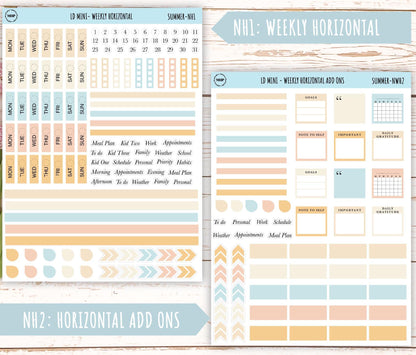 JULY Neutral Color Stickers for small Laurel Denise Planners || NJUL