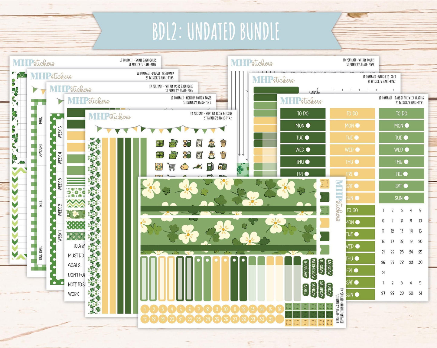 MARCH 2025 Stickers for The Scout Laurel Denise Planner (formerly Portrait Planner). "St Patrick's Flare" || PTSPF