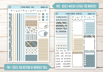 SEPTEMBER Stickers for The Scout Laurel Denise Planner (formerly Portrait Planner). "Farmhouse" || PFH