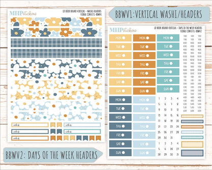 June 2025 Stickers for The Mae & The Kristy Laurel Denise Planners ( Formerly Book Bound Planner) "Floral Confetti" || BB