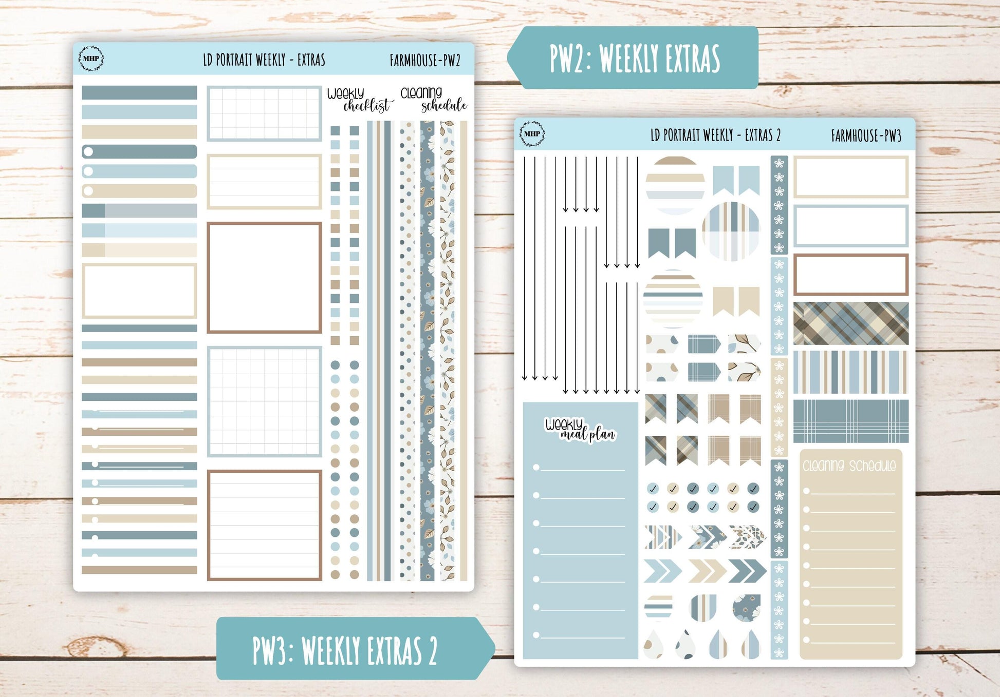 SEPTEMBER Stickers for The Scout Laurel Denise Planner (formerly Portrait Planner). "Farmhouse" || PFH