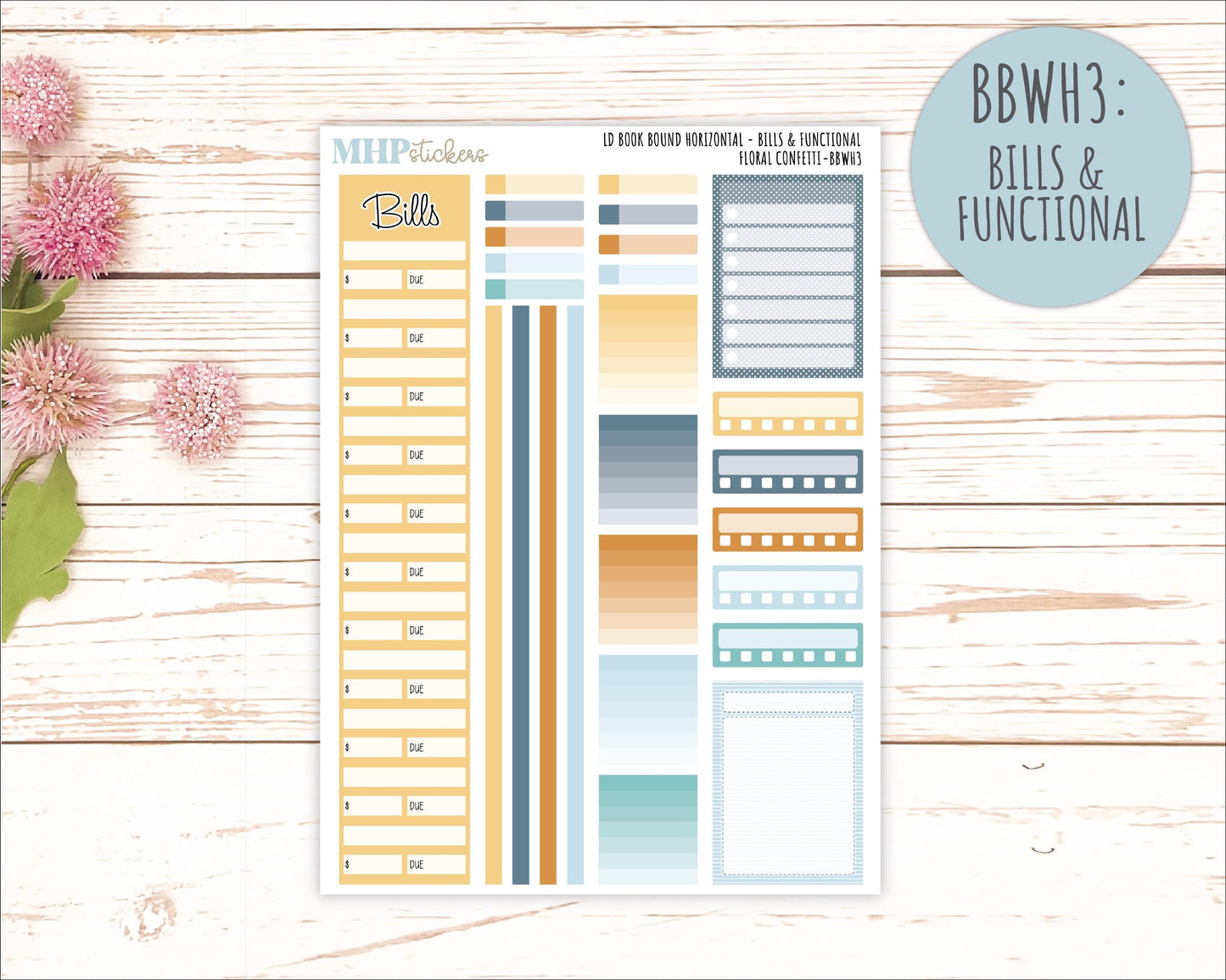 June 2025 Stickers for The Mae & The Kristy Laurel Denise Planners ( Formerly Book Bound Planner) "Floral Confetti" || BB