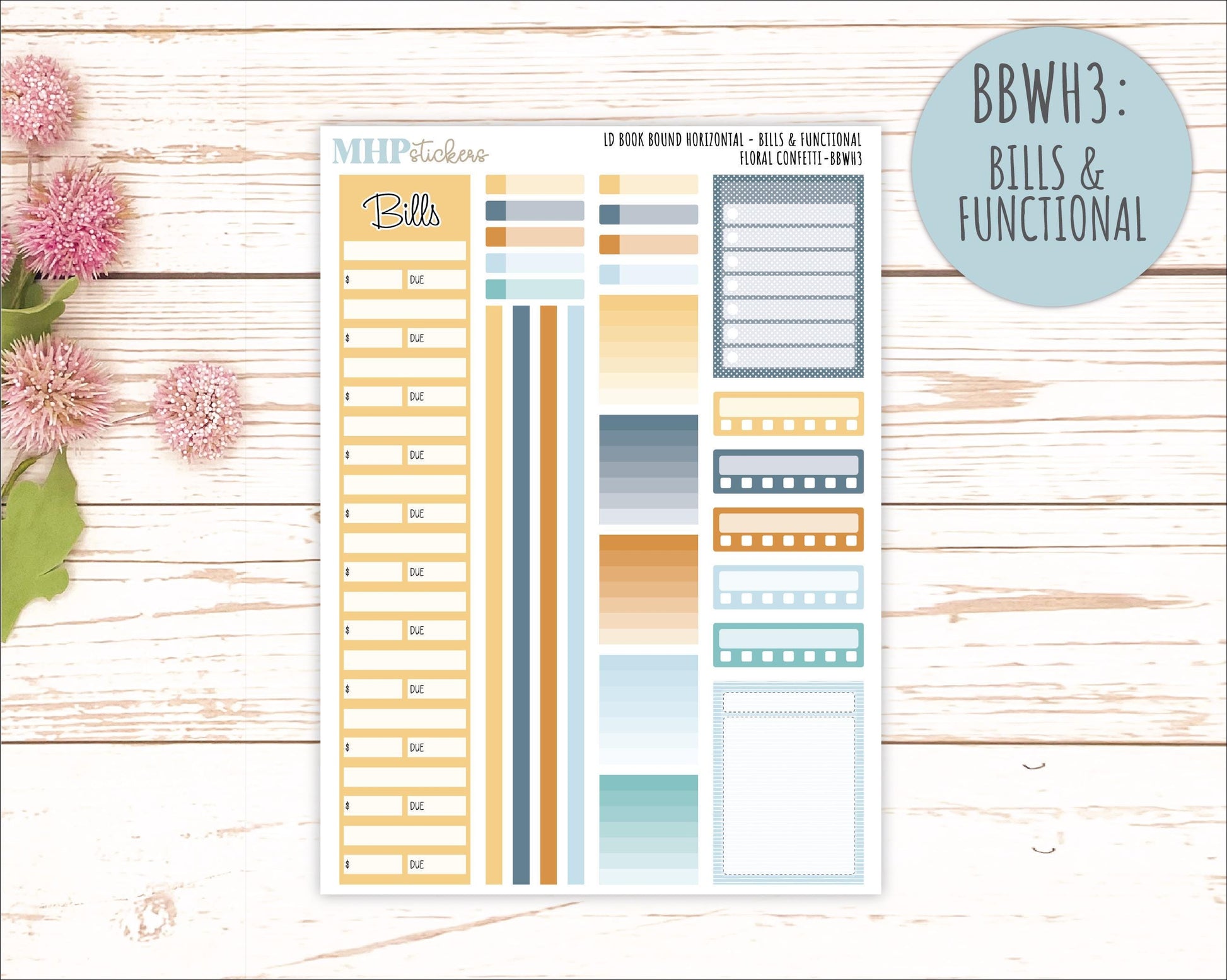 June 2025 Stickers for The Mae & The Kristy Laurel Denise Planners ( Formerly Book Bound Planner) "Floral Confetti" || BB