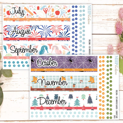 2025 Monthly Headers Set for Laurel Denise Large || LD415