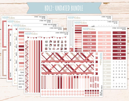 FEBRUARY 2025 Stickers for The Scout Laurel Denise Planner (formerly Portrait Planner). "Love" || PTLV