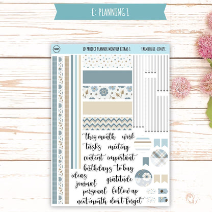 SEPTEMBER Stickers for The Rose Large Laurel Denise Planner (Formerly Project Planner) "Farmhouse" || LD409FH