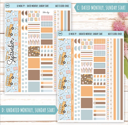 SEPTEMBER Stickers for The Rose Small Laurel Denise Planner (Formerly Mini Project Planner) "Back to School" || LD408BTS