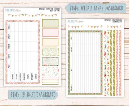 JUNE 2025 Stickers for The Scout Laurel Denise Planner (formerly Portrait Planner). "Bloom Time" || PTBT