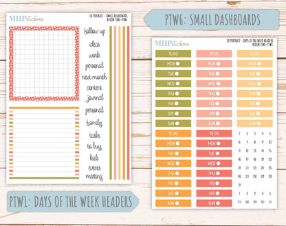 JUNE 2025 Stickers for The Scout Laurel Denise Planner (formerly Portrait Planner). "Bloom Time" || PTBT