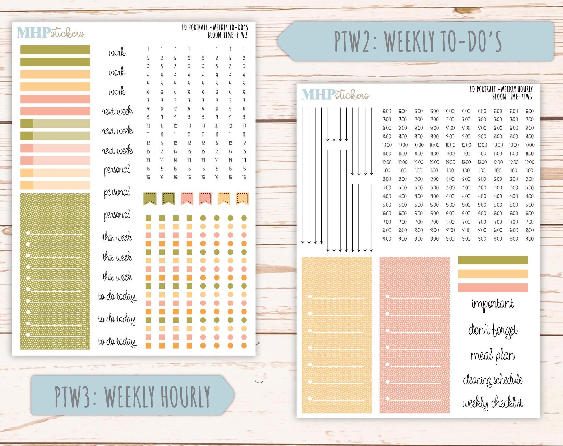 JUNE 2025 Stickers for The Scout Laurel Denise Planner (formerly Portrait Planner). "Bloom Time" || PTBT