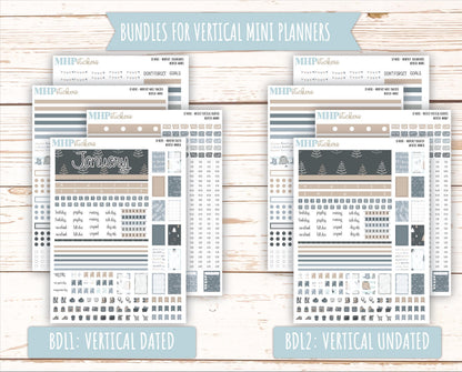 JANUARY 2025 Stickers for small Laurel Denise Planners "Winter" || MNW
