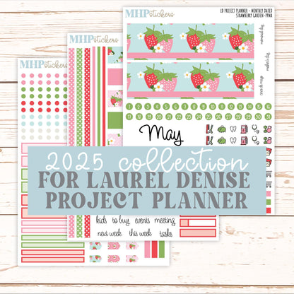 MAY Stickers for The Rose Large Laurel Denise Planner (Formerly Project Planner) "Strawberry Gardenr" || PPSG