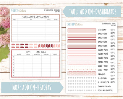 FEBRUARY Stickers for The Valerie Laurel Denise Planner (Formerly Teacher Planner) "LOVE" || TLV