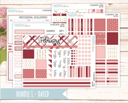 FEBRUARY Stickers for The Valerie Laurel Denise Planner (Formerly Teacher Planner) "LOVE" || TLV