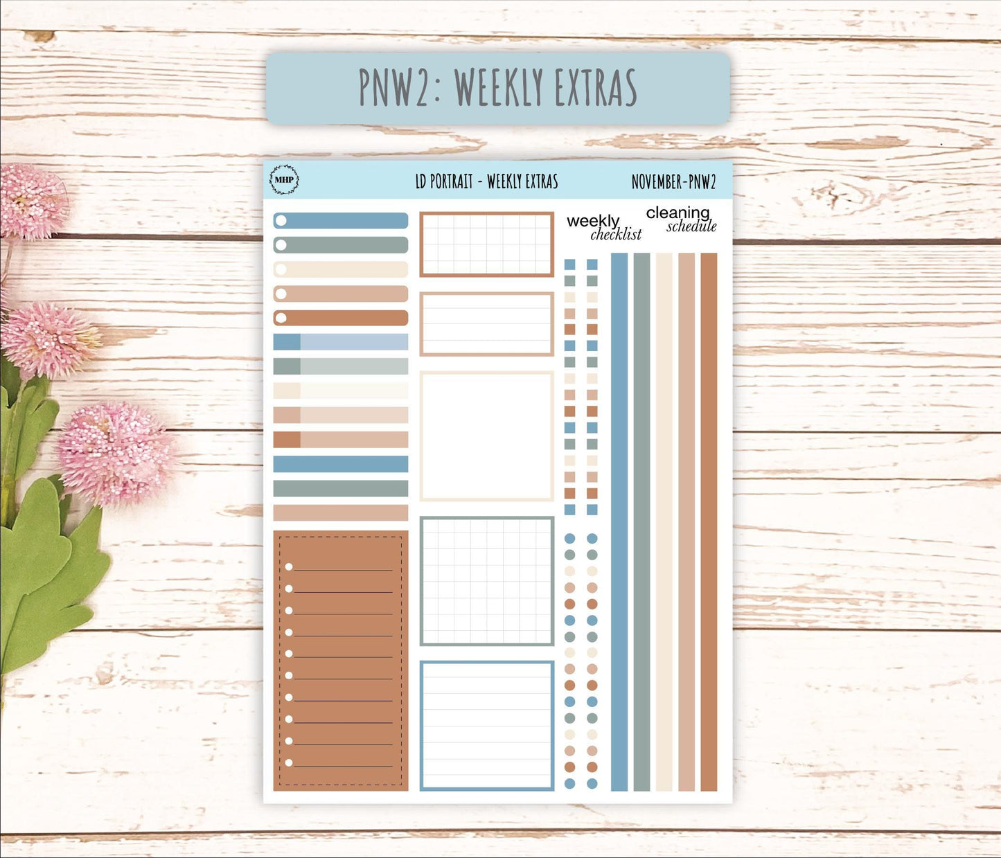 NOVEMBER Stickers for The Scout Laurel Denise Planner (formerly Portrait Planner). Neutral Color || PN