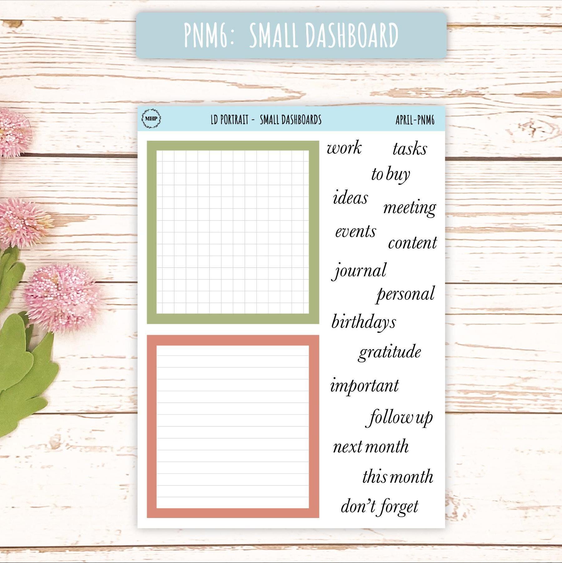 APRIL Stickers for The Scout Laurel Denise Planner (formerly Portrait Planner). Neutral Color || PN-APR