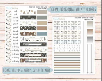JANUARY 2026 Stickers for Large Nancy & Anne Planners (Formerly Original Size). For Laurel Denise Planners. "January Frost" || OG