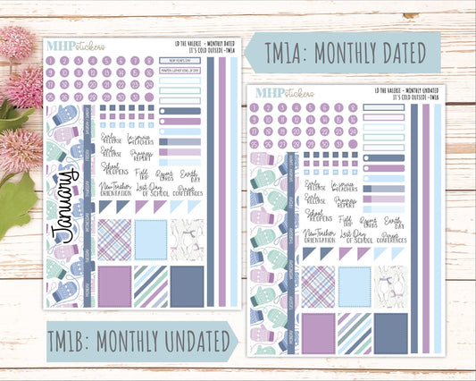 JANUARY Stickers for The Valerie Laurel Denise Planner (Formerly Teacher Planner) "It's Cold Outside" || TC