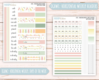 APRIL 2025 Stickers for Large size Horizontal & Vertical Laurel Denise Planner. (Formerly Original or Standar Size) "Happy Easter" || OGHE