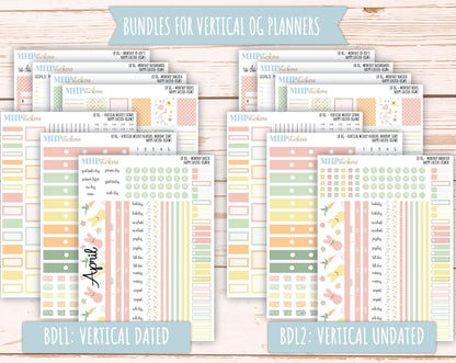 APRIL 2025 Stickers for Large size Horizontal & Vertical Laurel Denise Planner. (Formerly Original or Standar Size) "Happy Easter" || OGHE
