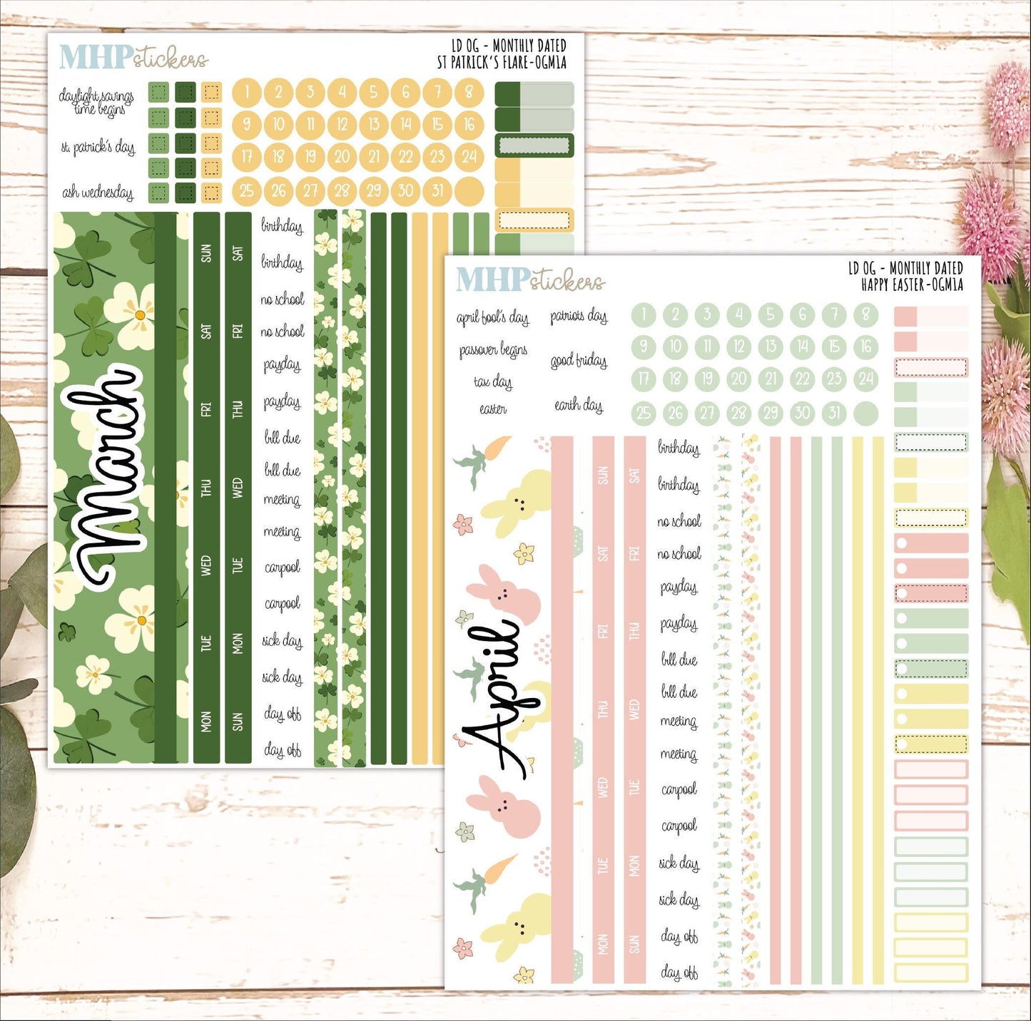 12 Monthly Sheet Set for Laurel Denise Large Planner. 2025 Designs || LD426