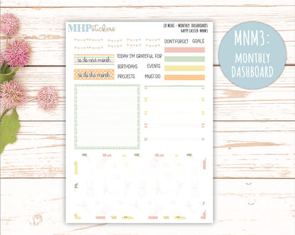 APRIL 2025 Stickers for Small Horizontal & Vertical Laurel Denise Planners. (Formerly Mini Planner) "Happy Easter" || MNHE