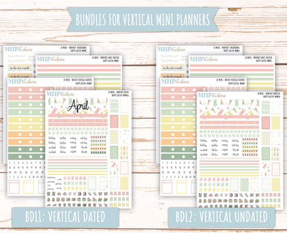 APRIL 2025 Stickers for Small Horizontal & Vertical Laurel Denise Planners. (Formerly Mini Planner) "Happy Easter" || MNHE