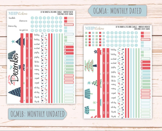 DECEMBER 2025 Stickers for Large-size Horizontal & Vertical Laurel Denise Planners. (Formerly Original Size) "Christmas Cheer" || OG