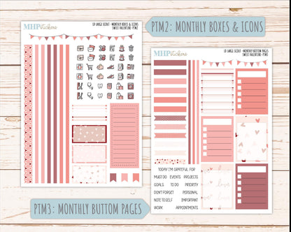 FEBRUARY 2026 Stickers for the Large Scout Planner (formerly Portrait Planner). For Laurel Denise Planners "Sweet Valentine" ||PT