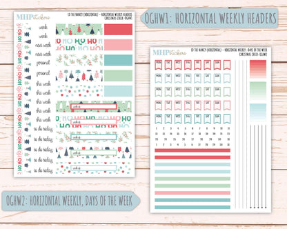 DECEMBER 2025 Stickers for Large-size Horizontal & Vertical Laurel Denise Planners. (Formerly Original Size) "Christmas Cheer" || OG
