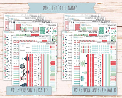 DECEMBER 2025 Stickers for Large-size Horizontal & Vertical Laurel Denise Planners. (Formerly Original Size) "Christmas Cheer" || OG